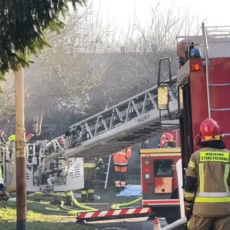 Pożar pl. Majdanek w Stargardzie.